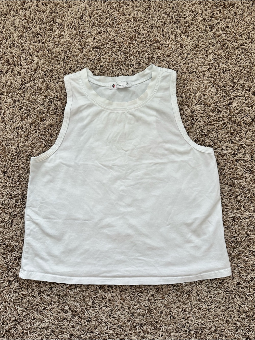 Laslulu White Sleeveless Tank Top